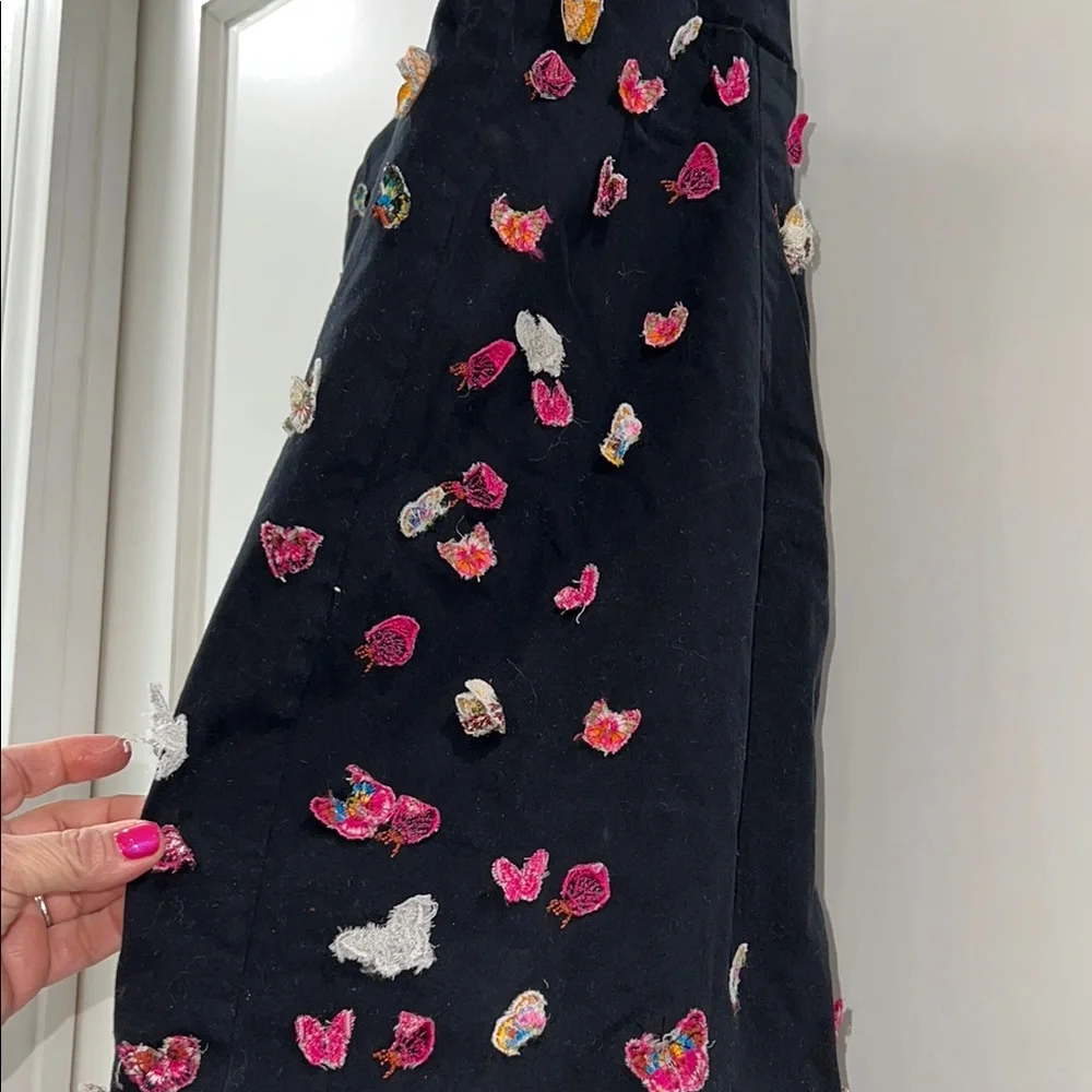 Floral Black Mini Dress plus size - Picture 3 of 5